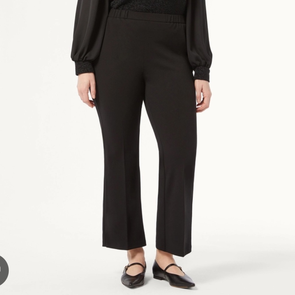 Persona by Marina Rinaldi Technical-fabric Black Trousers Pull-on